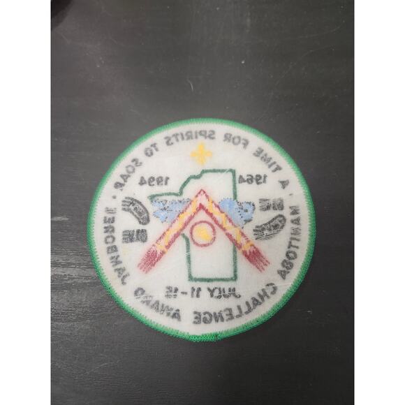 1994 Manitoba Jamboree Challenge Award Patch "A Time for Spirits to Soar" Scouts - Picture 2 of 3